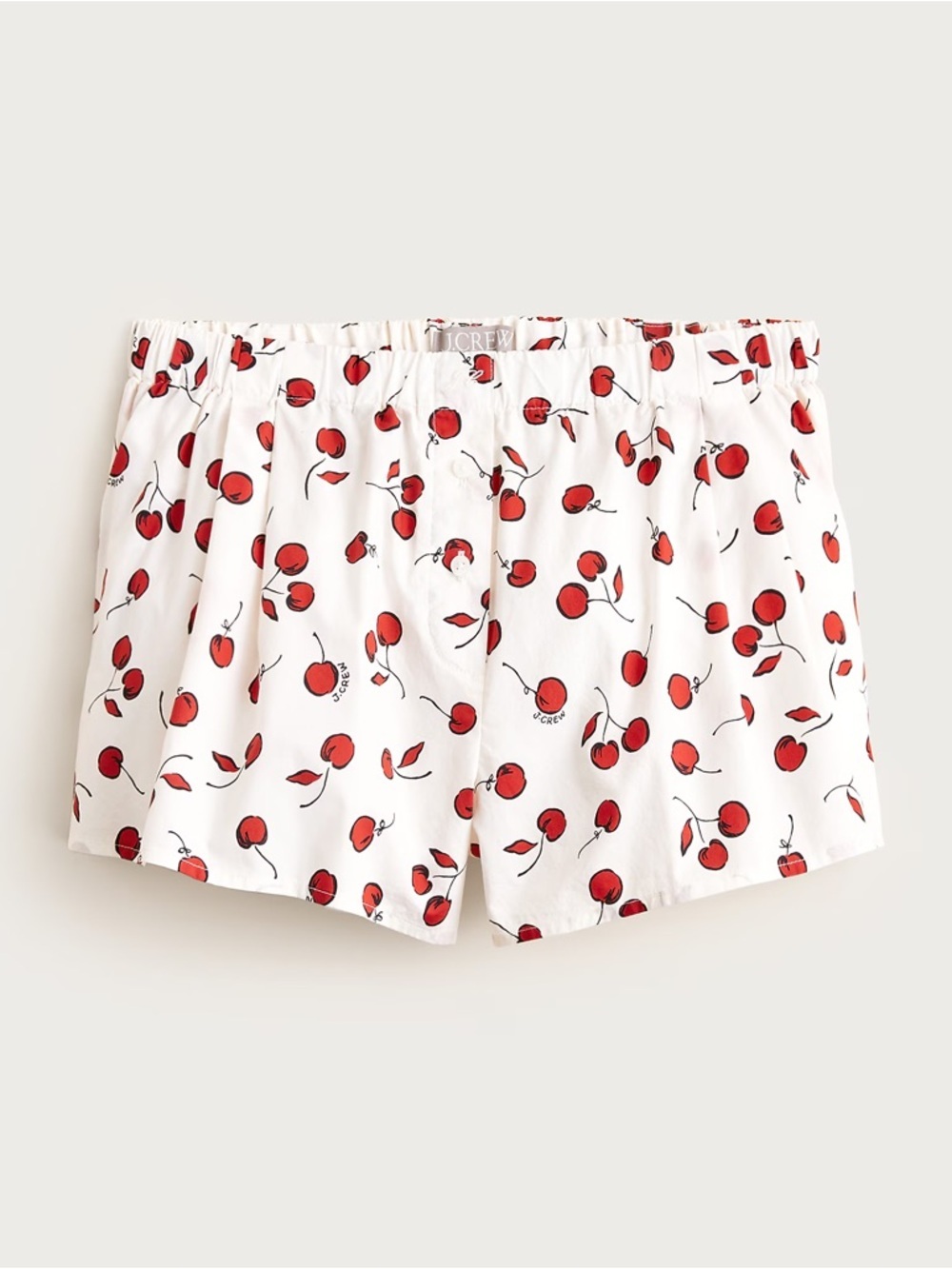 J.Crew Cotton Poplin Boxer Short in Cherry Print Size XS